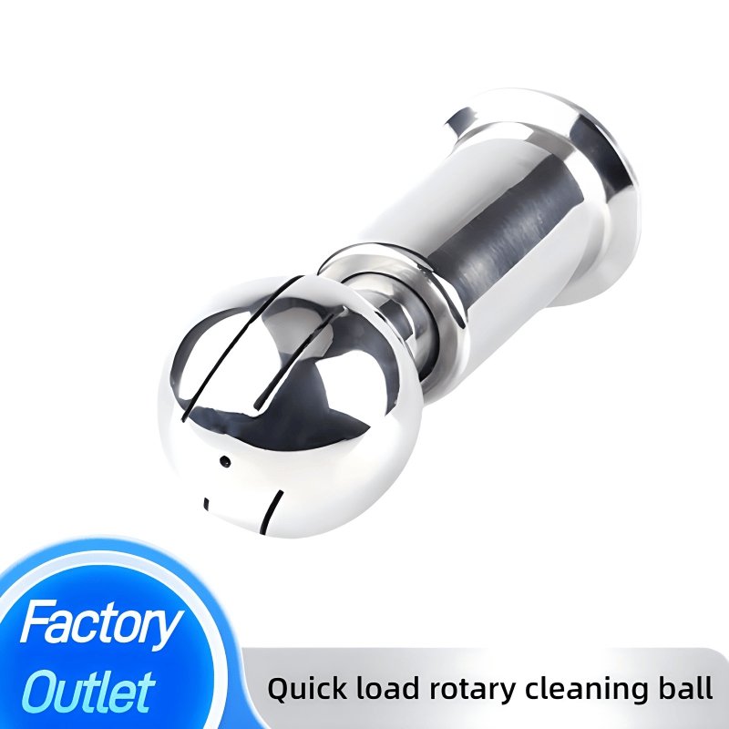 CHIMING Wholesale Threaded 304 Sanitary Stainless Steel Quick Load Rotary Spray Cleaning Ball