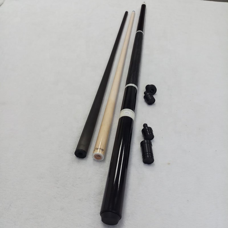 New Jassinry Pool Cues 58inch+13mm Tip Size Black Ebony Billiard Cues Stick for American with Carbon Shaft and Cue Extension Set
