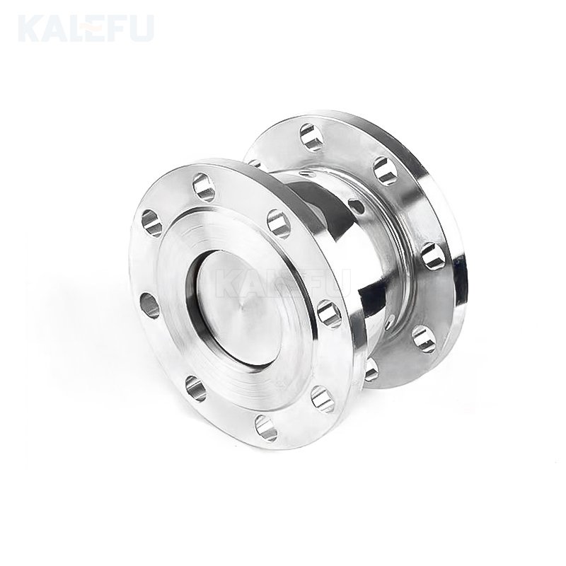 SS304 316L Sanitary Stainless Steel Ball Type Flange Joint Non Return Vertical Wafer Clamp Check Valve Silent One-Way Valves
