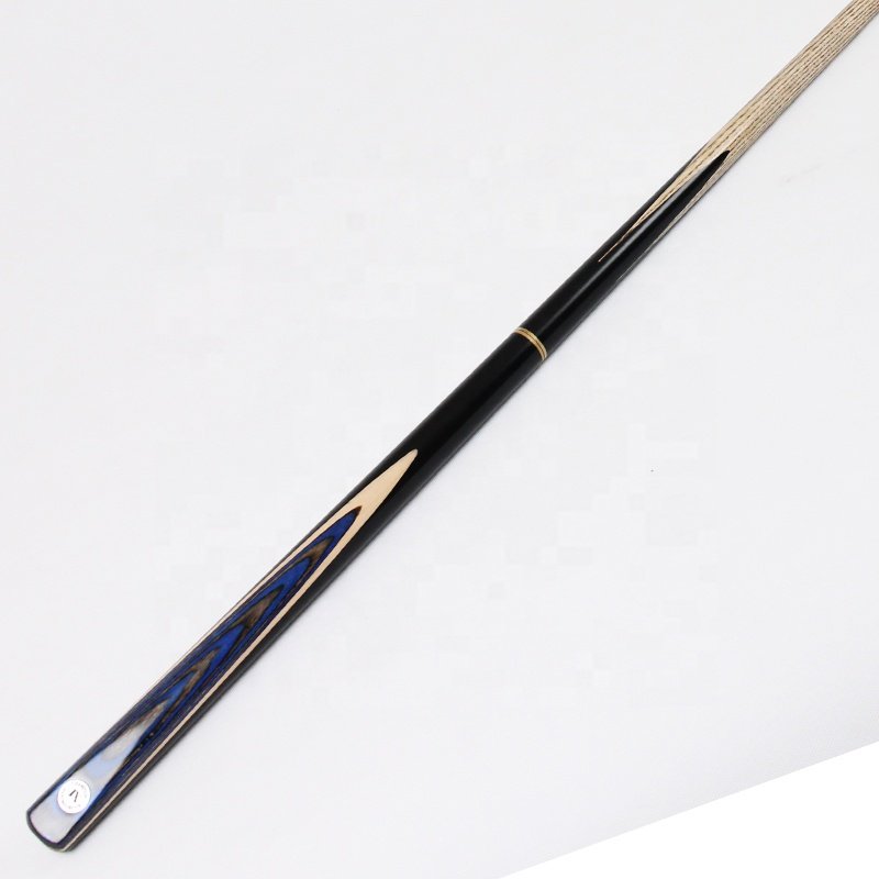 TQG-JX-046 Snooker Pool Cue 57 Inches Blended Ebony Three-Quarters Stainless Steel Carbon Maple White Wax Wood Billiards Cue