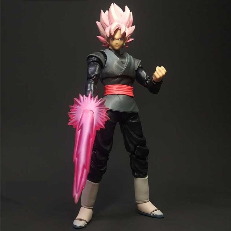 SHF Dragon-Balls Super Saiyan Son Goku Blalk Ver. Action Figure Articulated Joints Moveable Vinyl Figurine Doll Model Toys