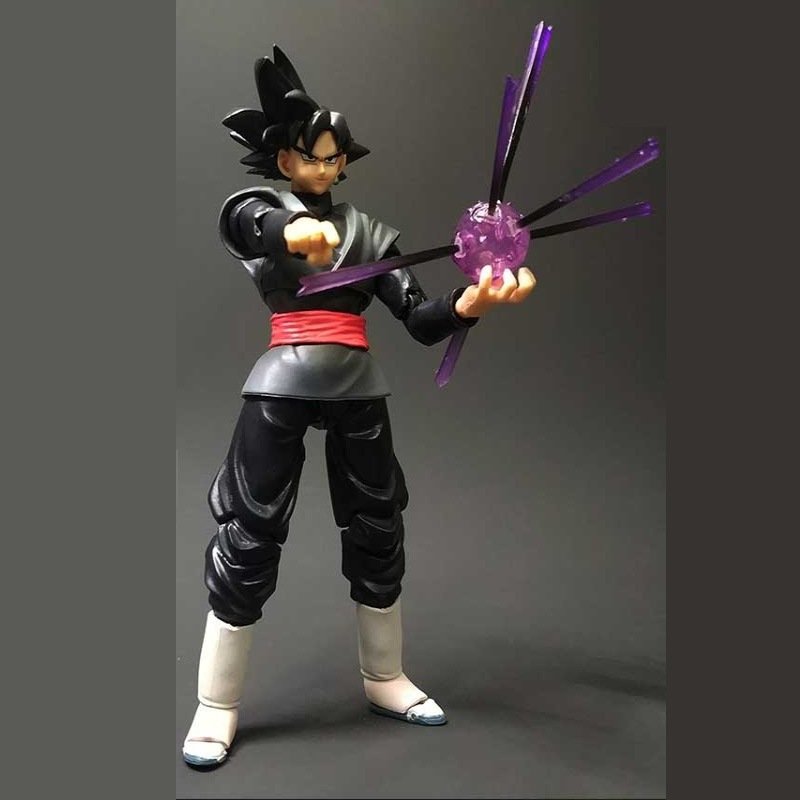 SHF Dragon-Balls Super Saiyan Son Goku Blalk Ver. Action Figure Articulated Joints Moveable Vinyl Figurine Doll Model Toys