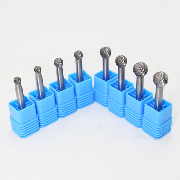 Customized Abrasive 1/8 2.35 Bur Bits Carbide Ball Shaped Burr Cemented Tungsten Carbide Rotary Burr for Wood Carving