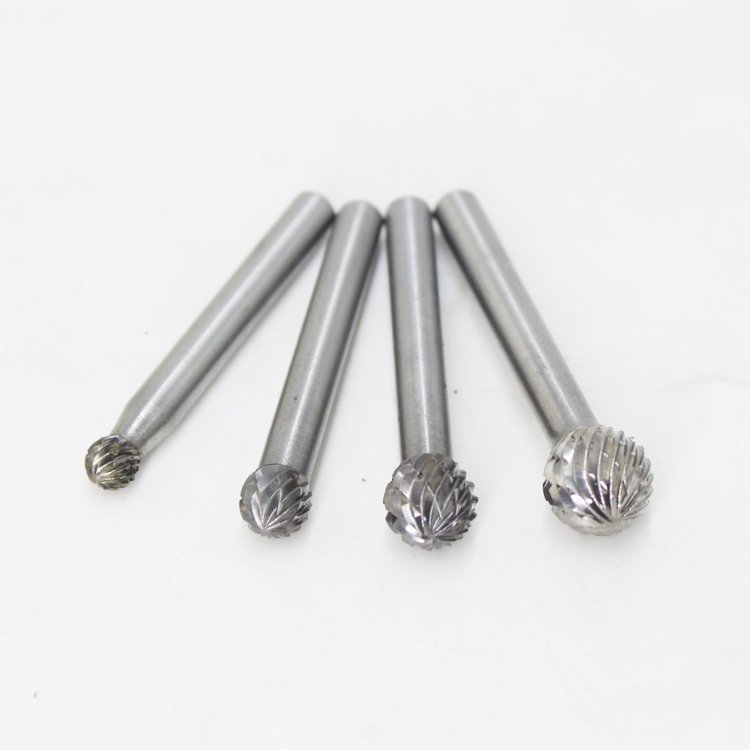 Customized Abrasive 1/8 2.35 Bur Bits Carbide Ball Shaped Burr Cemented Tungsten Carbide Rotary Burr for Wood Carving