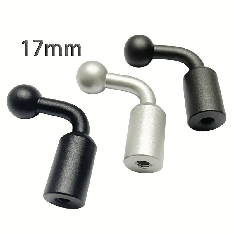 Hot Seller Product Silver Black Color Aluminum Tripod Ball Head 17mm Socket Mobile Phone Car Holder Attachment