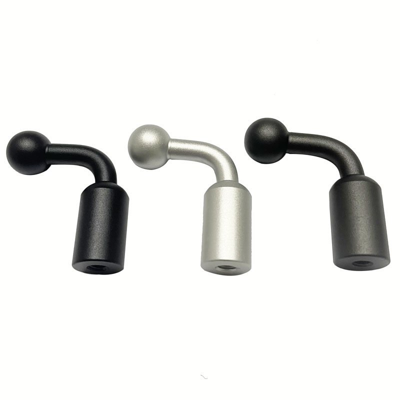 Hot Seller Product Silver Black Color Aluminum Tripod Ball Head 17mm Socket Mobile Phone Car Holder Attachment