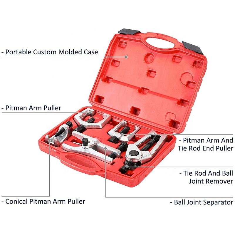 5PCS Front End Service Tools Ball Joint Removal Tool Kit Tie Rod Arm Ball Joint Separator Sets Front End Ball Joint Service Tool