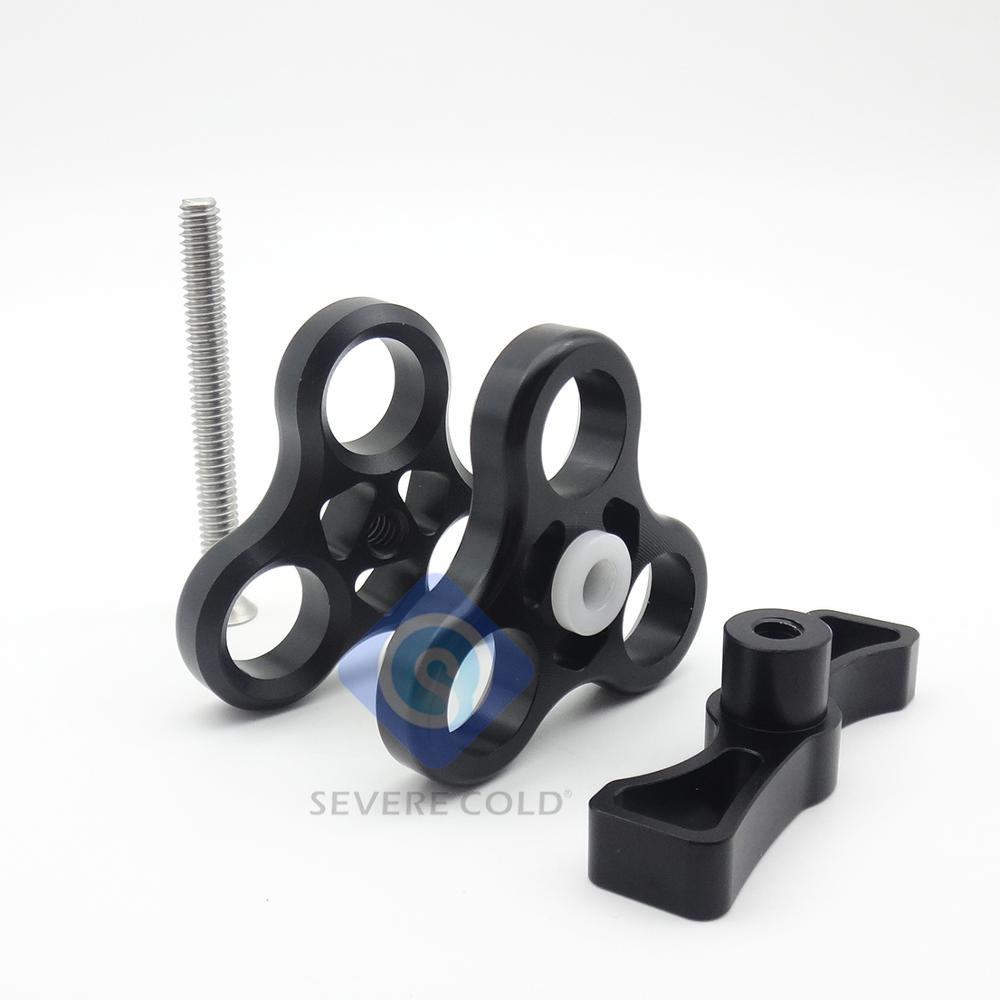 Severe Cold Aluminum Ball Joint Arms 3 Section Ball Joint Clamp Light Lamp Holder for Diving Underwater Photography Torch