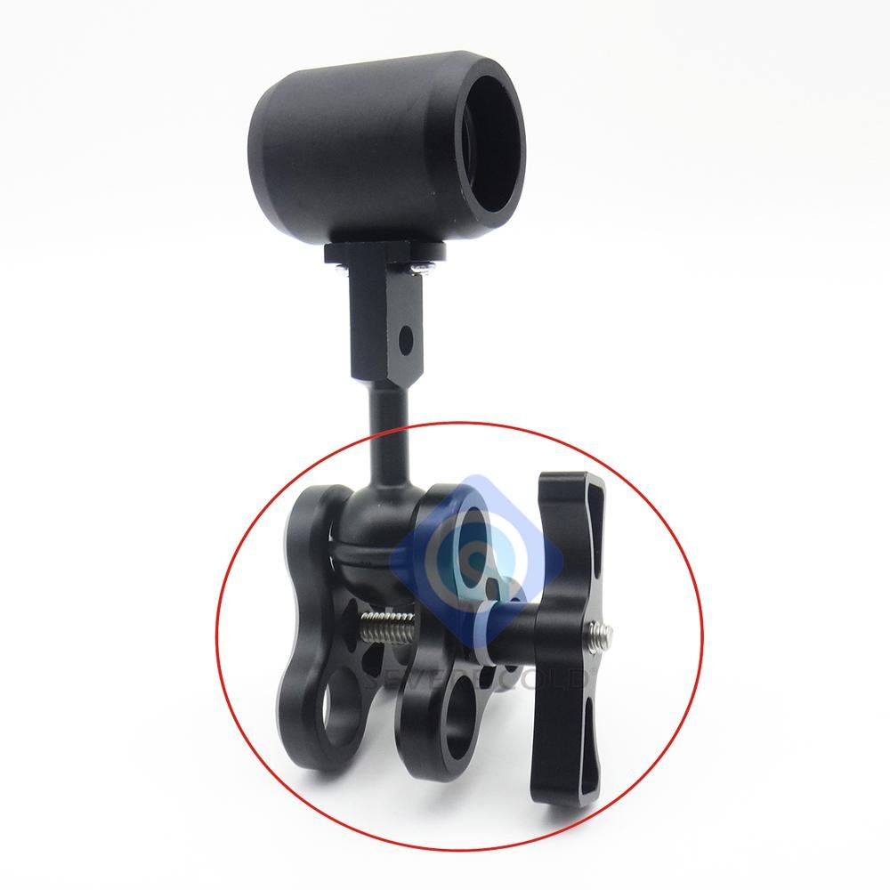 Severe Cold Aluminum Ball Joint Arms 3 Section Ball Joint Clamp Light Lamp Holder for Diving Underwater Photography Torch