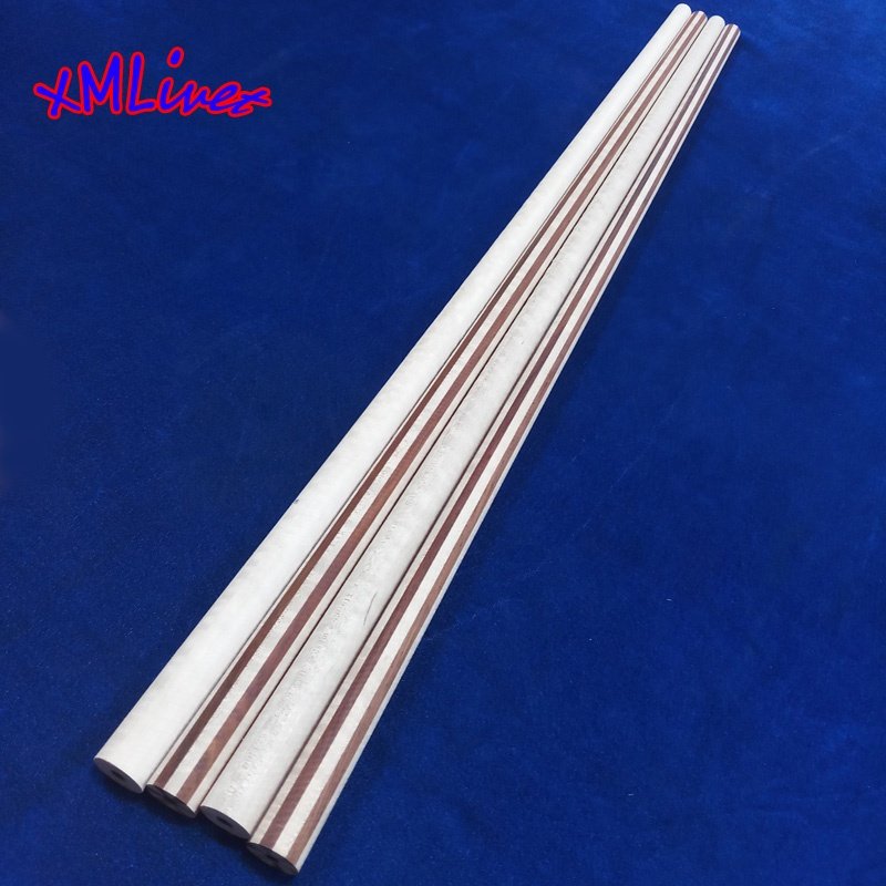 Xmlivet Half-finished 12 Pieces Tiger Maple/cocobolo Wood Laminated Technology Shaft Straight Pool Billiards Carom Cue Shafts