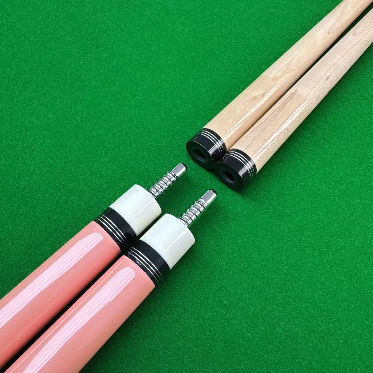 Wholesale High-quality Billiards Stick Lizard Skin 13mm pink Maple Cue Stick for Billiard