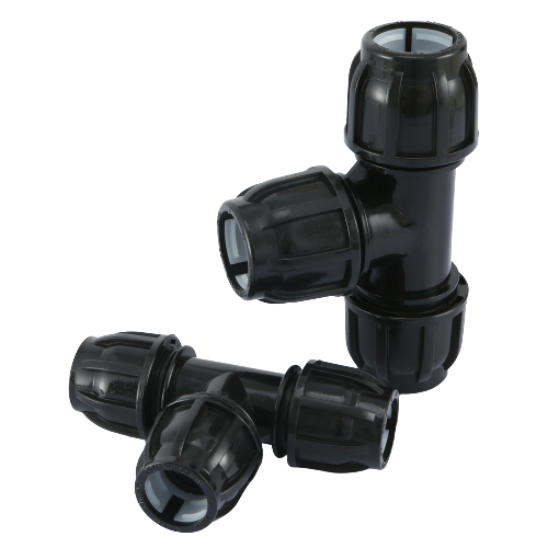 HDPE PP Compression Joint Pipe Joint Hot Selling High-quality Threaded Tee Irrigation Union