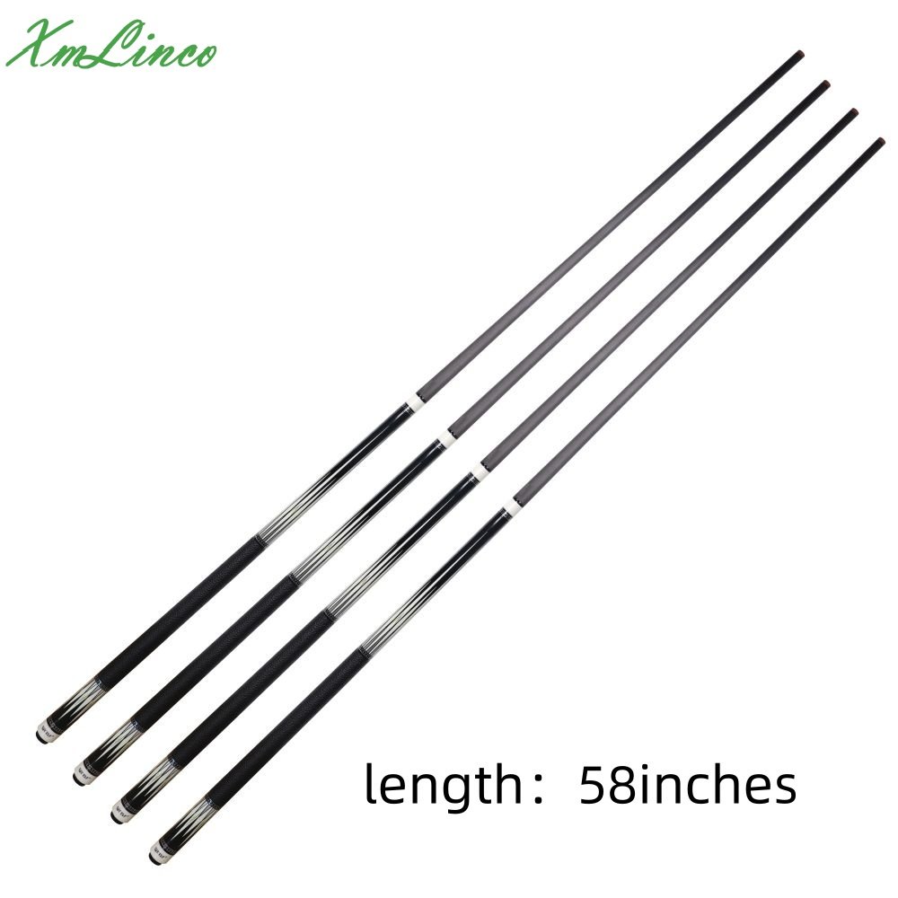 Xmlinco Billiard Pool Cue Carbon Fiber Shaft Real Leather Warp 1/2 Split Cue12.5mmTip Size High Technology High Grade Sticker