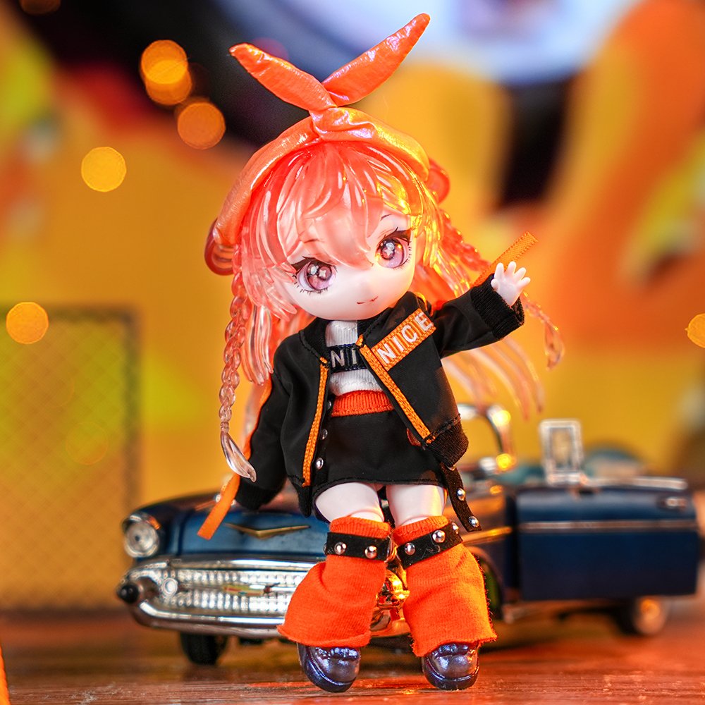 Maytree OB11 BJD Doll 13cm Full Set with Customizable Fashion Clothing for Ball-Jointed Dolls