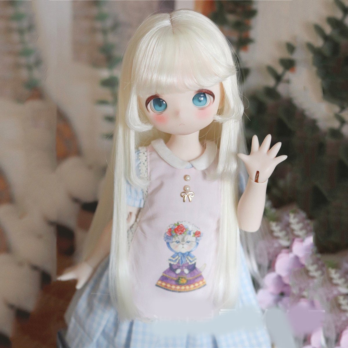 Hot BJD Wig 1/3 1/4 1/6 Natural Long Straight Synthetic Hair Cosplay Doll Wig for Ball-jointed Doll Baby Girls Gift