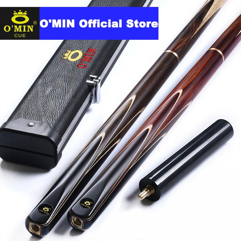O'MIN 3/4 Snooker Cue with Case with Extension 9.5mm/10mm/11.5mm Tip Billiards Cue Stick