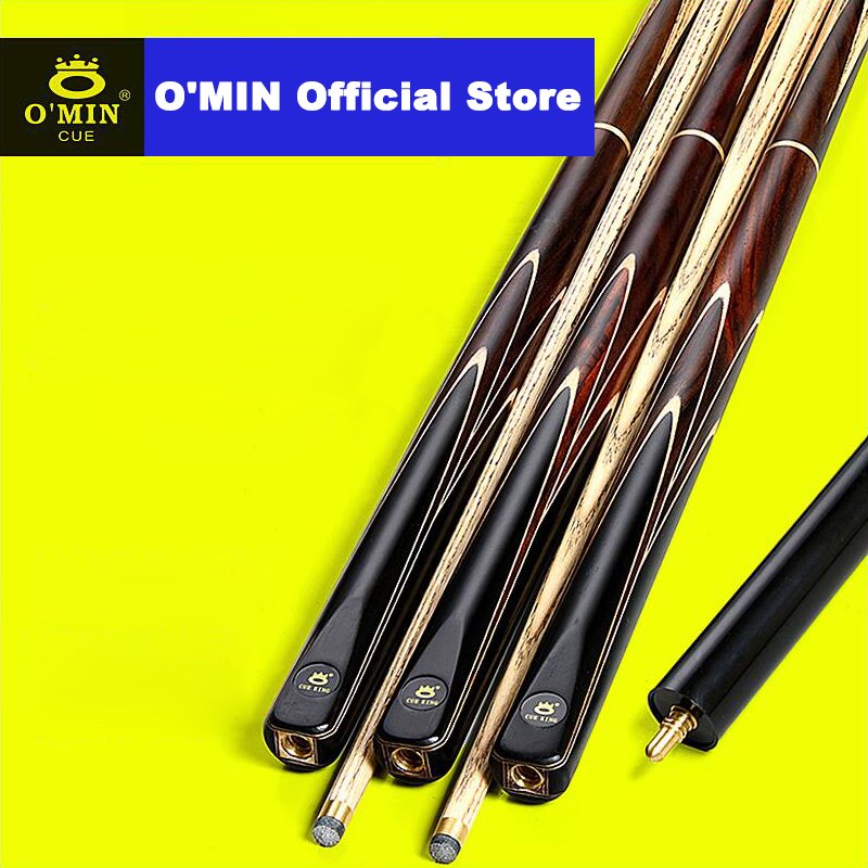 O'MIN 3/4 Snooker Cue with Case with Extension 9.5mm/10mm/11.5mm Tip Billiards Cue Stick