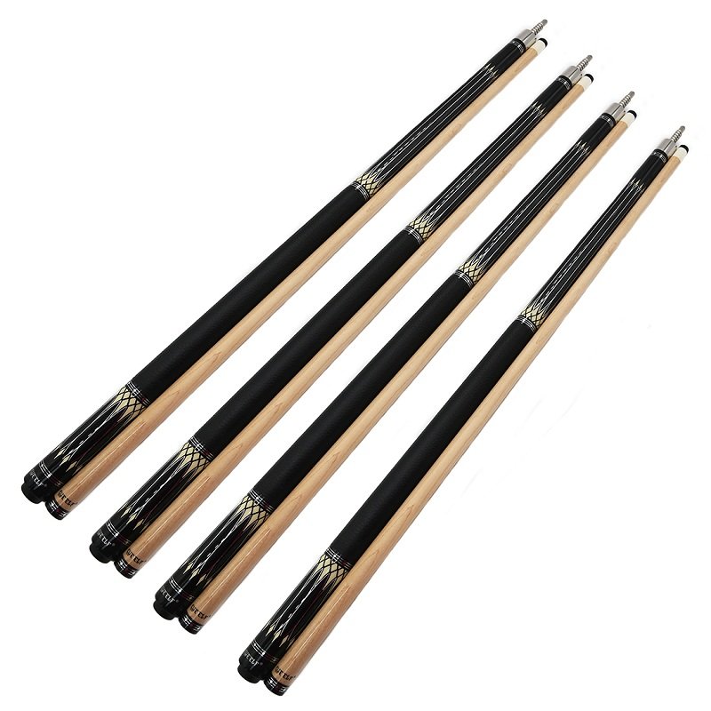 Cueelf High Quality Center Joint Leather Wrap Pool Cue with Stainless Steel Joint Pool Table Billiard Cue Stick