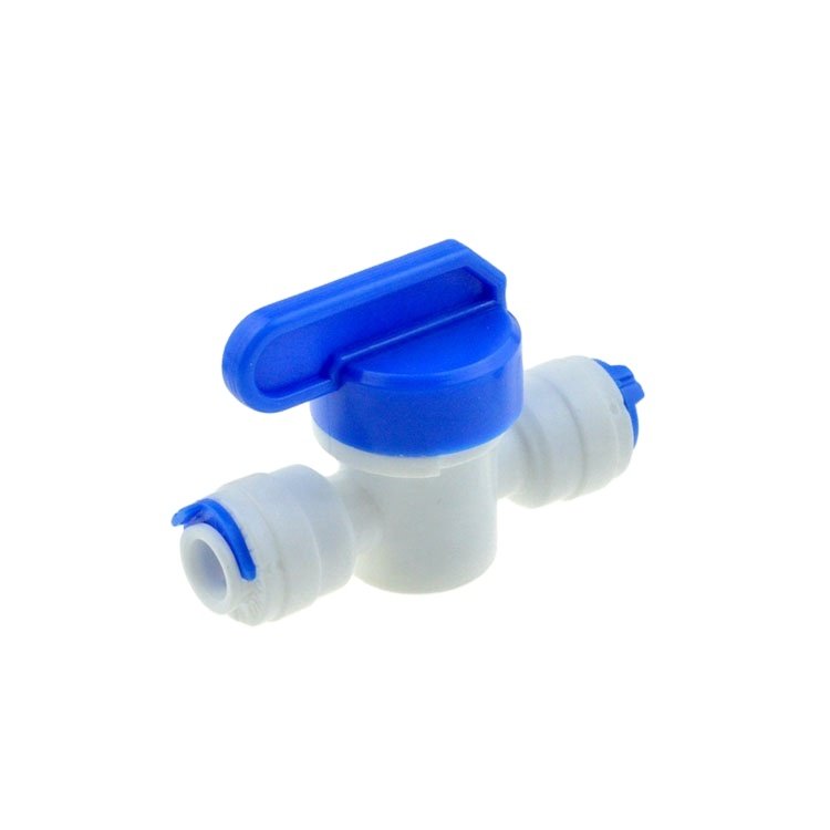 Wholesale POM Equal Straight Tube Ball Valve Water Quick Fitting Connector 1/4 Inch by 1/4 Inch RO Water Filter Spare Parts