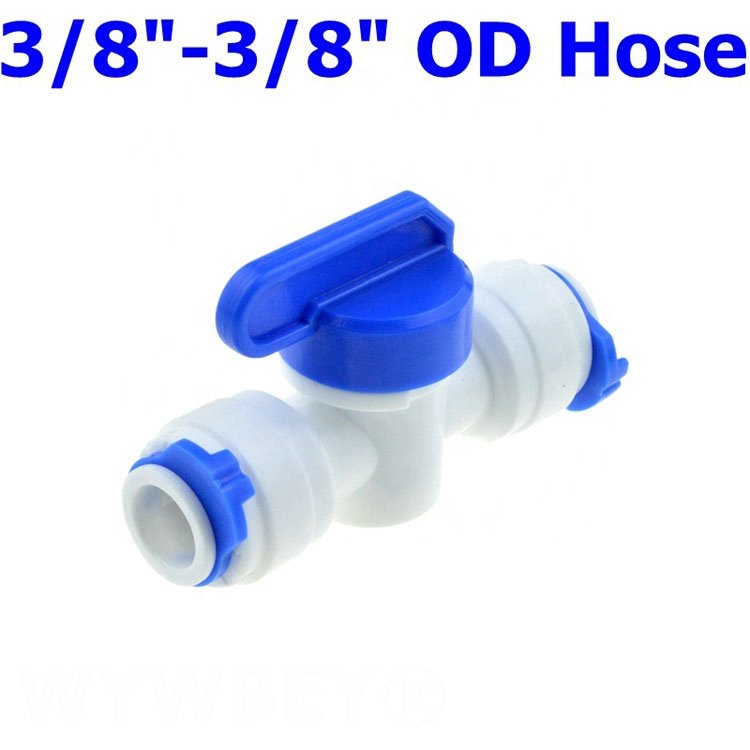 Wholesale POM Equal Straight Tube Ball Valve Water Quick Fitting Connector 1/4 Inch by 1/4 Inch RO Water Filter Spare Parts