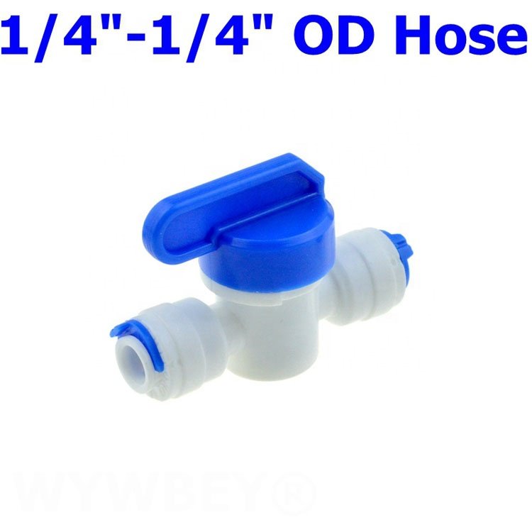 Wholesale POM Equal Straight Tube Ball Valve Water Quick Fitting Connector 1/4 Inch by 1/4 Inch RO Water Filter Spare Parts