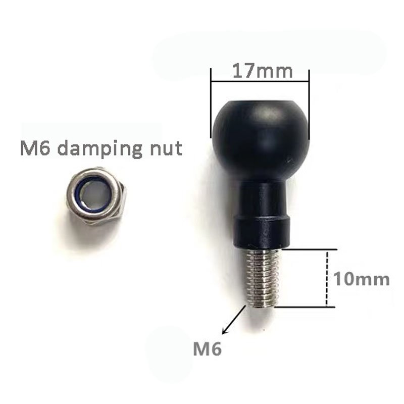Customized jeep wrangler Mounting System M6 M8 M10 Screw 17mm 25mm 20mm Ball Mount Ram Ball Joint Adapter