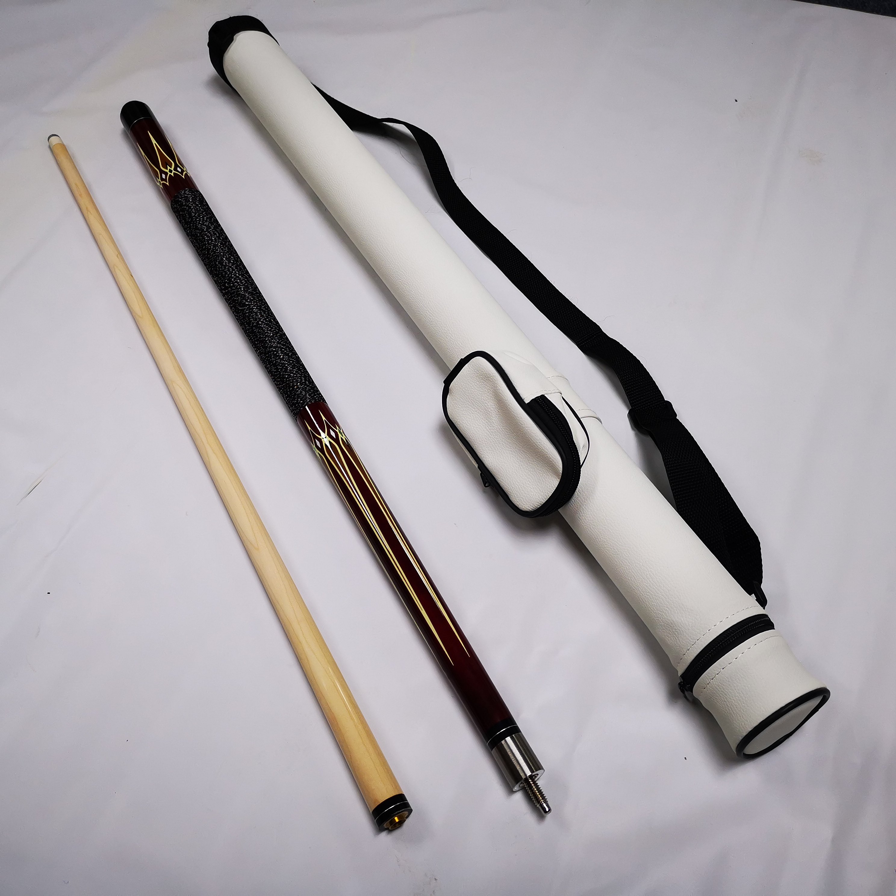 Different Combines 1/2-pc Billiard Pool Cue with White Color Cue Case Kit
