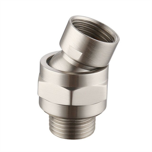 Bathroom Ball Joint Hardware Adjustable Angle Easy Install Swivel Adapter Shower Head Connector Rustproof Large Water Flow
