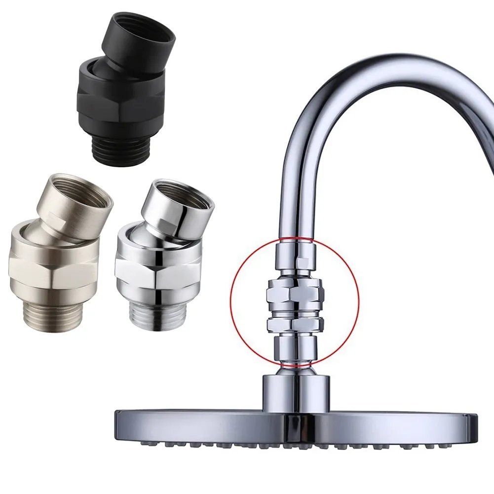 Bathroom Ball Joint Hardware Adjustable Angle Easy Install Swivel Adapter Shower Head Connector Rustproof Large Water Flow
