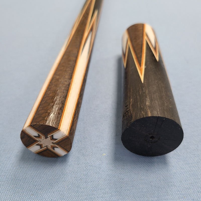 Xmlivet Half-finished 8pieces Splicing Golden Dragonal Scale Inlay Pool Cue Butt Sleeves Custom Billiard Sticks for Cue Makers