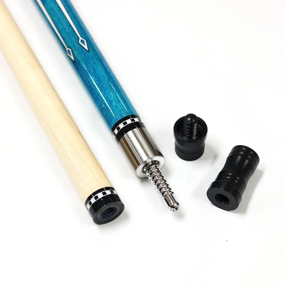 New Arrival 58 Inches Diamond Design Maple Wood 1/2 Billiard Pool Cue Stick with 13mm Tip for Sale