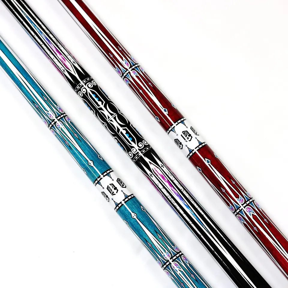 New Arrival 58 Inches Diamond Design Maple Wood 1/2 Billiard Pool Cue Stick with 13mm Tip for Sale