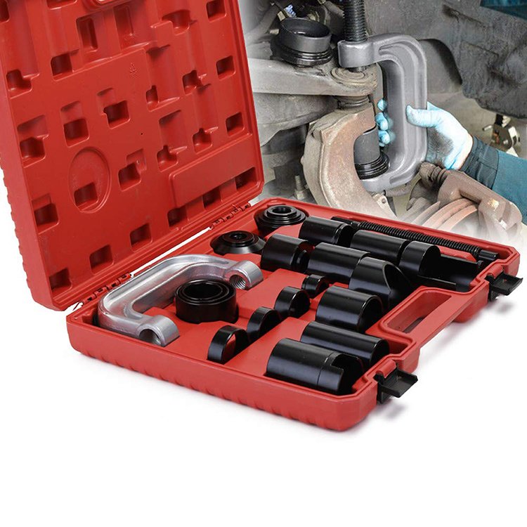 YIZHE 21Pcs Ball Joint Separator C Press Truck Car Repair Tool Service Kit Remover Installing Master Adapter Set