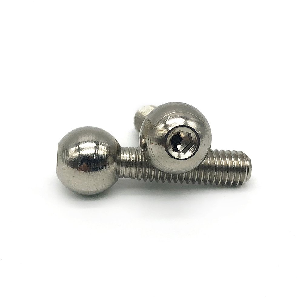 Nonstandard Customized Ball Head Screw with Washers High Precision Galvanized Carbon Steel Round Collar Ball Head Screw Bolts