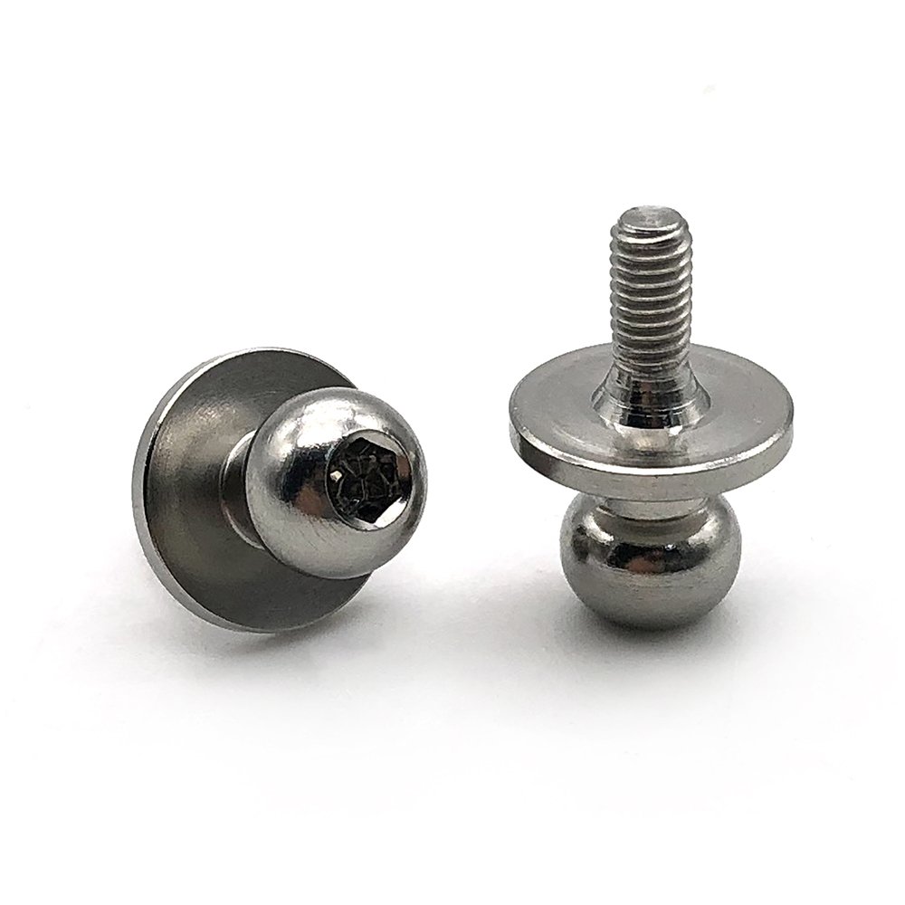 Nonstandard Customized Ball Head Screw with Washers High Precision Galvanized Carbon Steel Round Collar Ball Head Screw Bolts