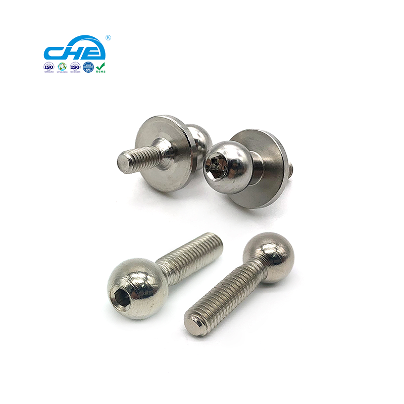 Nonstandard Customized Ball Head Screw with Washers High Precision Galvanized Carbon Steel Round Collar Ball Head Screw Bolts