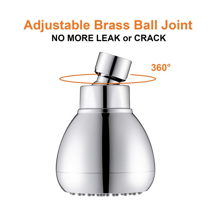 Wholesale High Pressure Shower Head 4 Inches Anti-clog Anti-leak Fixed Showerhead Chrome with Adjustable Swivel Brass Ball Joint