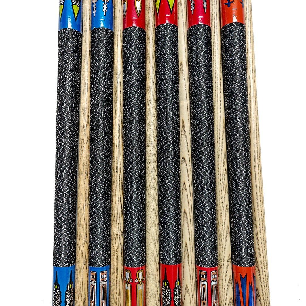 Wholesale Factory Cheap Price Snooker Club Training 57inch 13MM Ash Wood Shaft 1/2-PC Billiard Pool Cue Stick