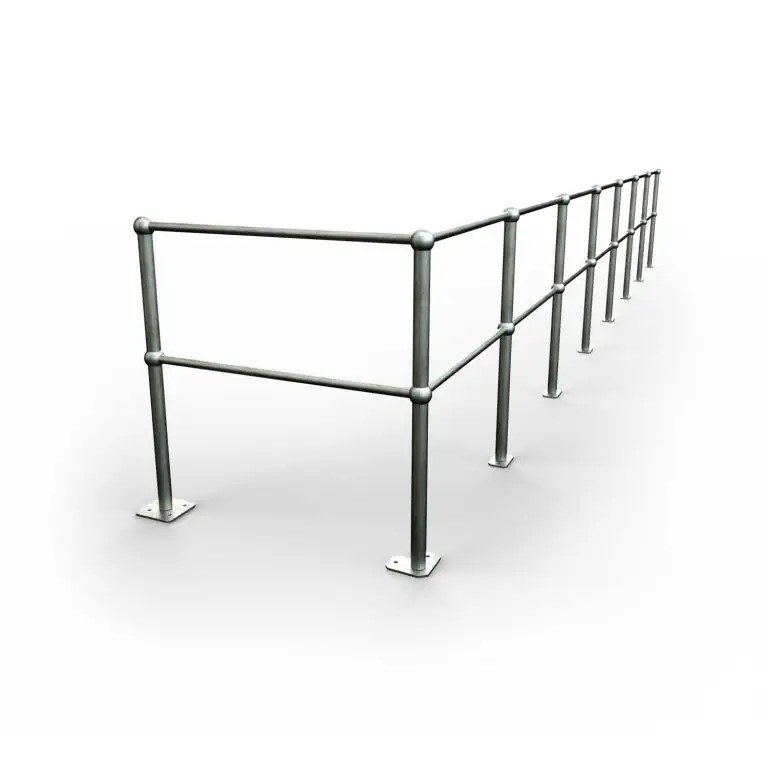 Galvanized Steel Stair Balustrades Handrails Ball Joint Steel Stanchion Handrail for Painted Railings