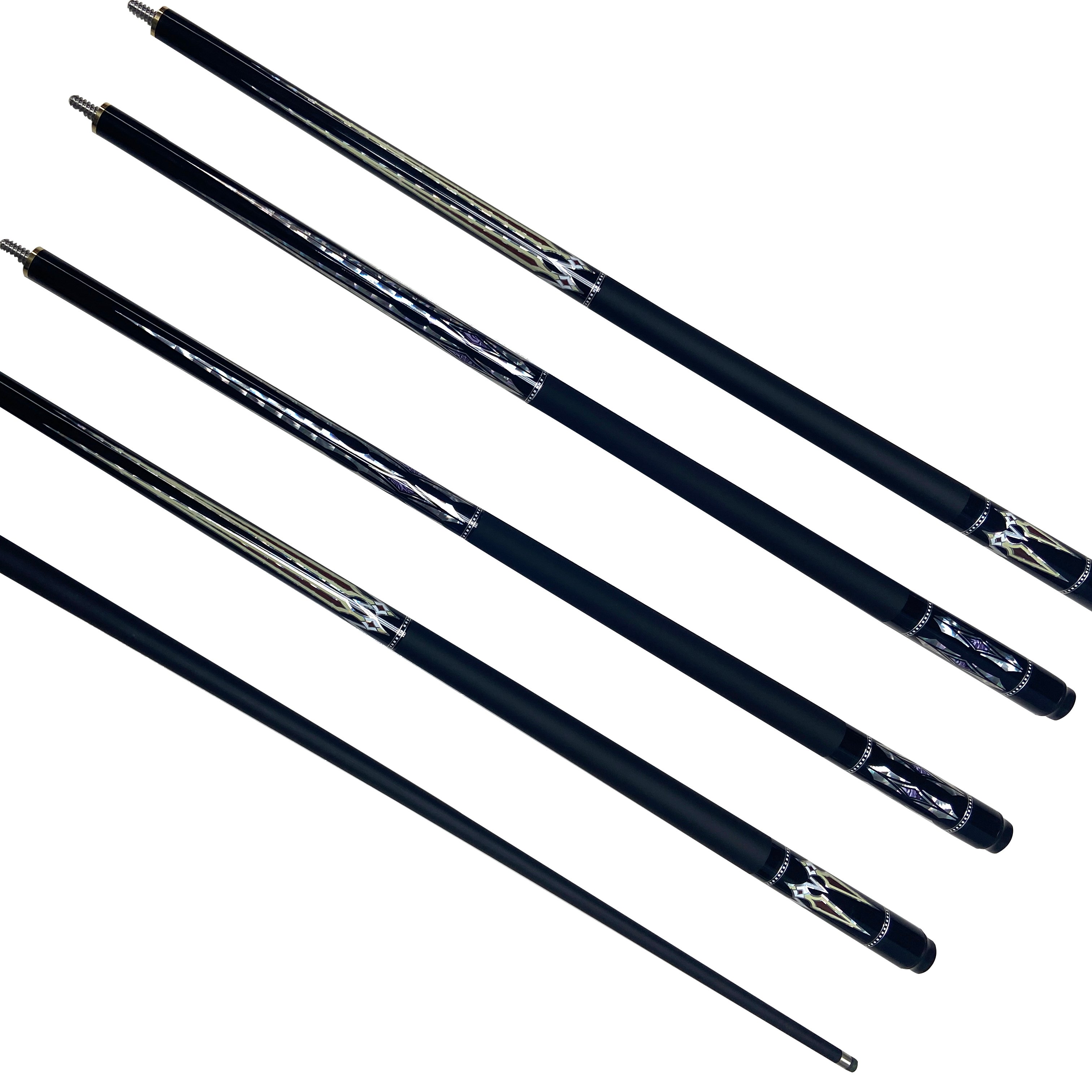 NAIPNI10mm Tips 145cm 1/2 Jointed Carbon Fiber Billiard Cue Snooker Cue Stick