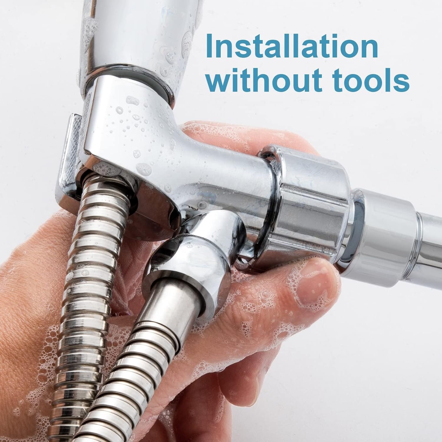 Adjustable Handheld Shower Head Holder with Solid Brass Ball Joint,Connecting Shower Arm and Shower Hose