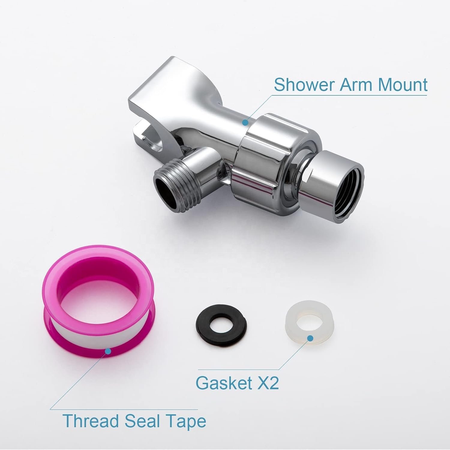Adjustable Handheld Shower Head Holder with Solid Brass Ball Joint,Connecting Shower Arm and Shower Hose