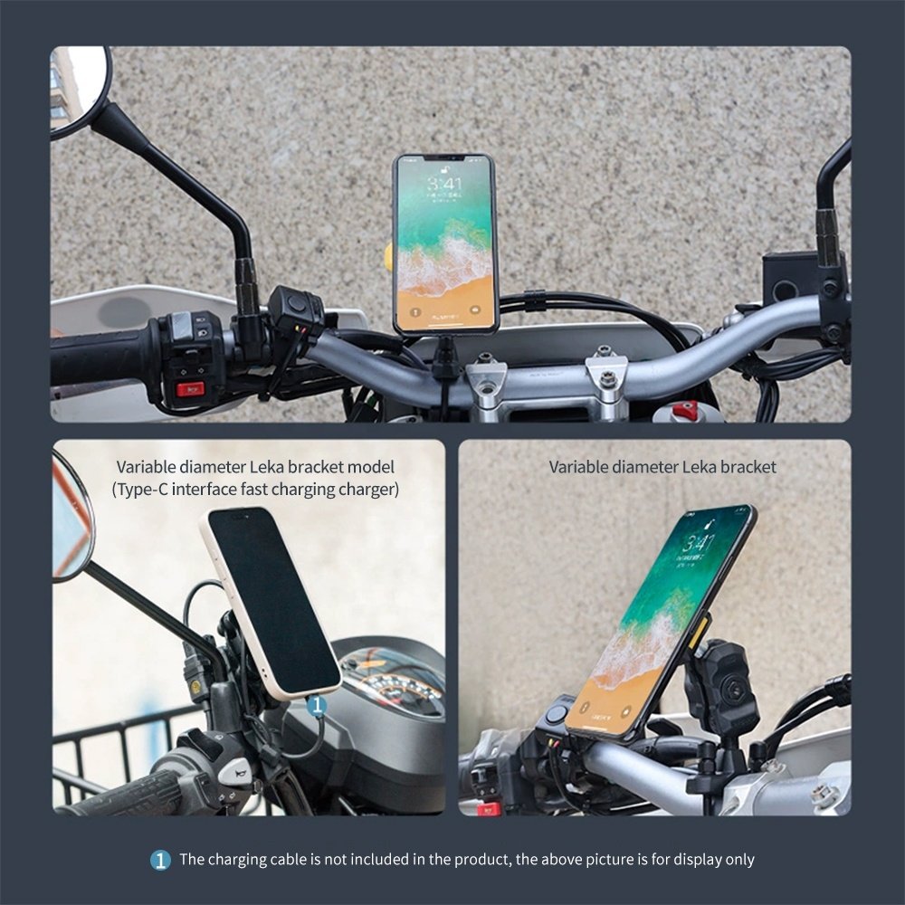 OSOPRO Newest Fast Charge Yellow Motorcycle Handlebar U-bolt Buckle Phone Holder Pro Non-shock-absorbing Version