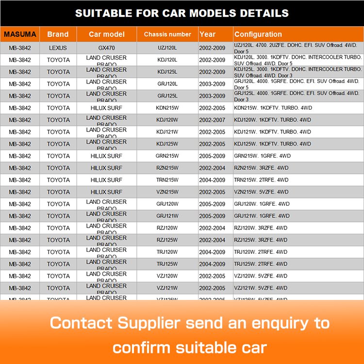 MASUMA MB-3842 Lower Ball Joint Wholesale Price OE NO. 48068-60010 48069-60010 for TOYOTA 4RUNNER HILUX SURF & LEXUS