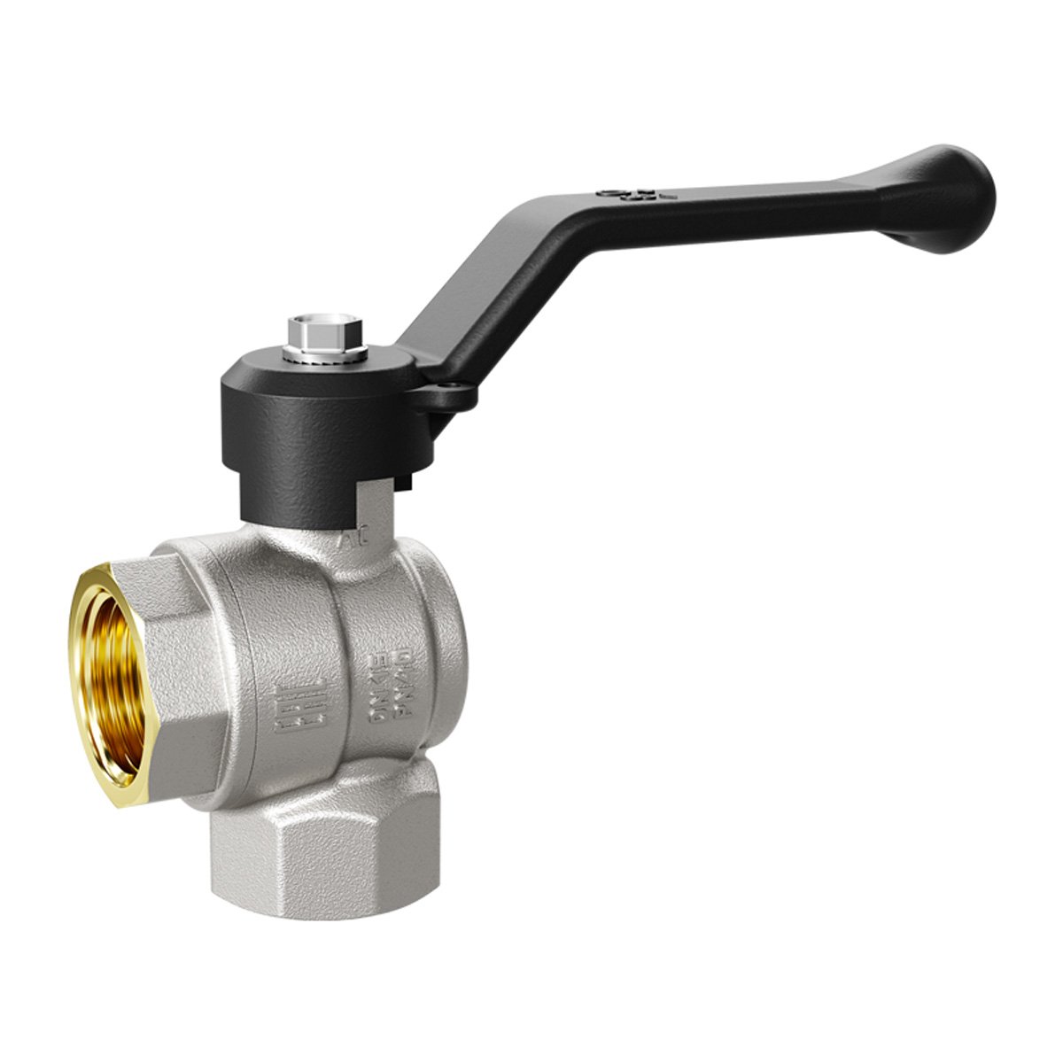Angle Brass Ball Valve LD Pride for Liquid Media