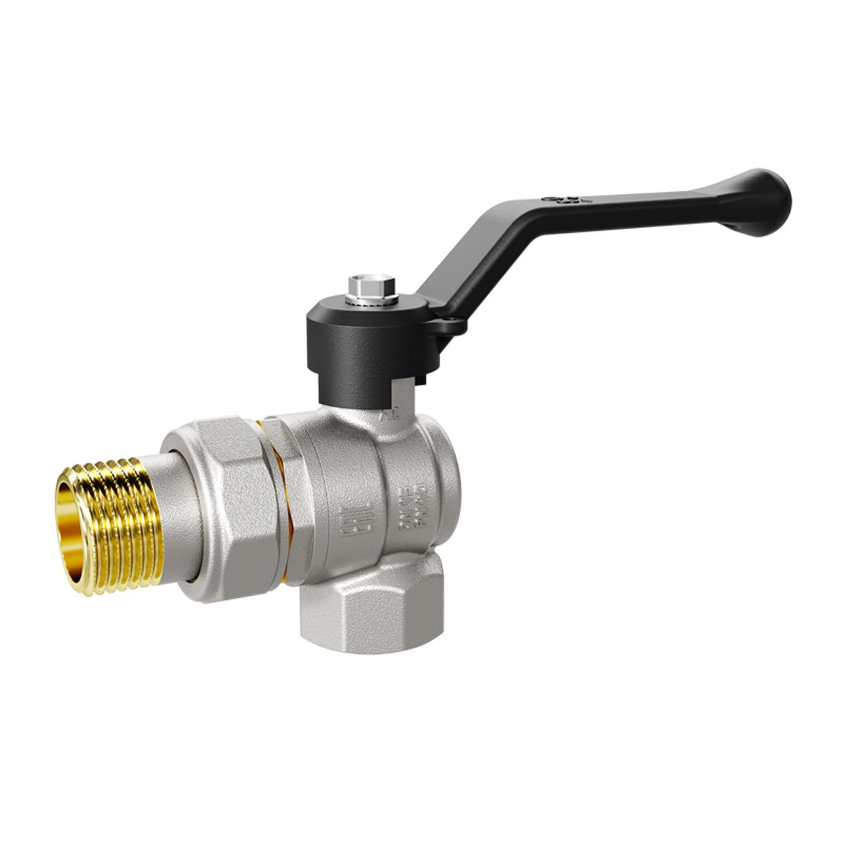 Angle Brass Ball Valve LD Pride for Liquid Media
