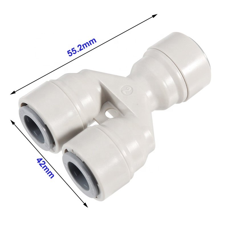 3 Ways Plastic Push in Fittings 3/8(9.52mm) Hose Pipe Connect Tee Type Fittinigs for Beer Dispenser