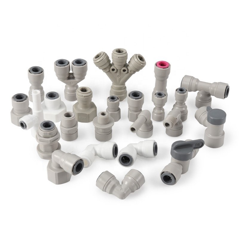 3 Ways Plastic Push in Fittings 3/8(9.52mm) Hose Pipe Connect Tee Type Fittinigs for Beer Dispenser