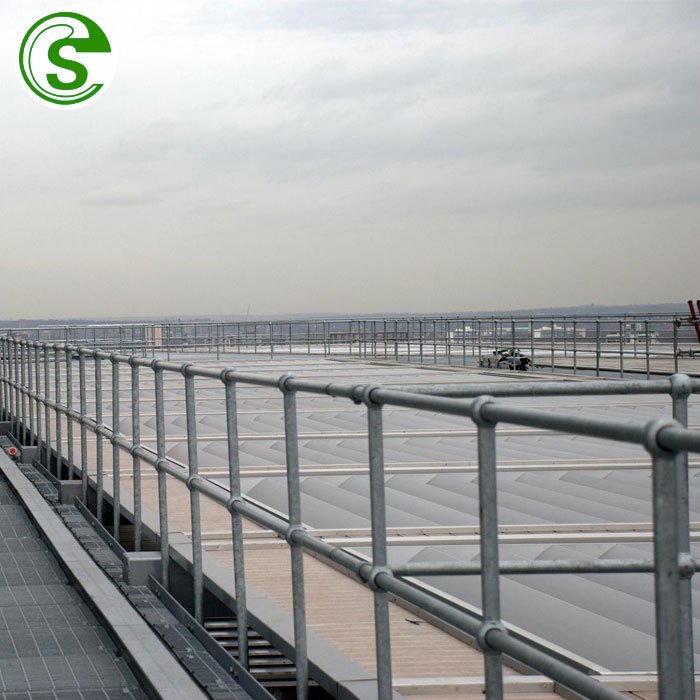 Galvanized Ball Joint Stanchion Anti-climbing Barrier Fence Metal Railing Stanchion for Factory Platform