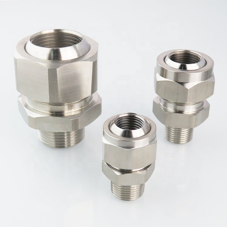 Stainless Steel Adjustable Swivel Nozzle Universal Seat Metal Ball Nozzle Accessories